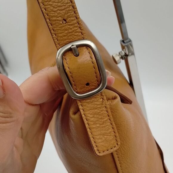 Wilsons Pelle Studio Italian Leather Handbag Satchel Caramel Camel color - Picture 6 of 14